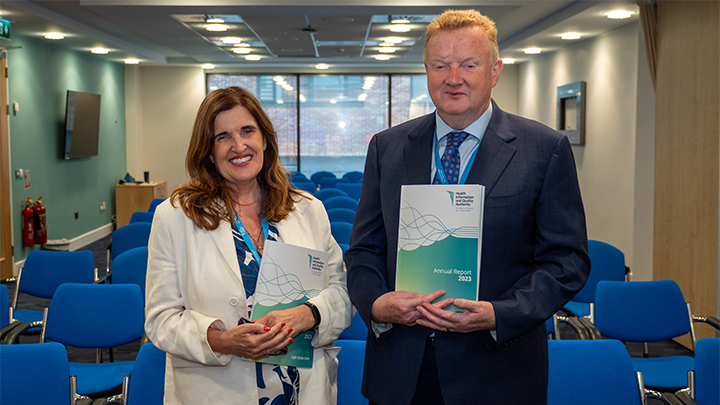 Angela and Pat at the annual report 2023 launch